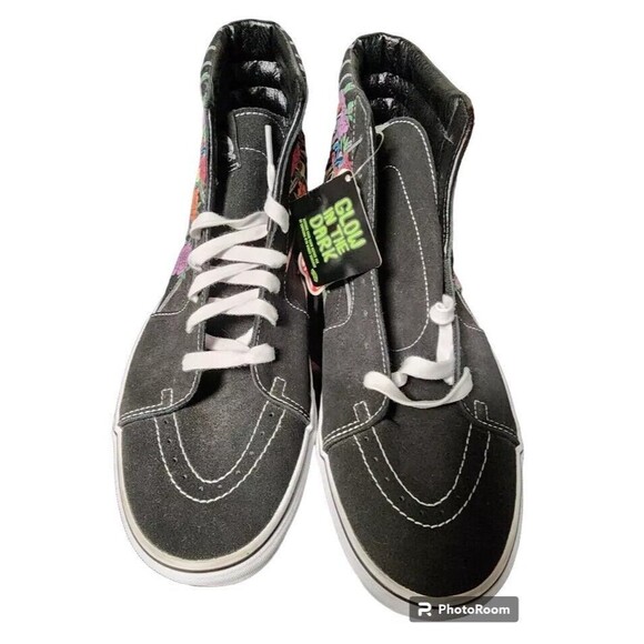 Vans SK8Hi Dia De Los Muertos NEW Sneakers Suede Size 13 Glow In The Dark - Picture 3 of 8